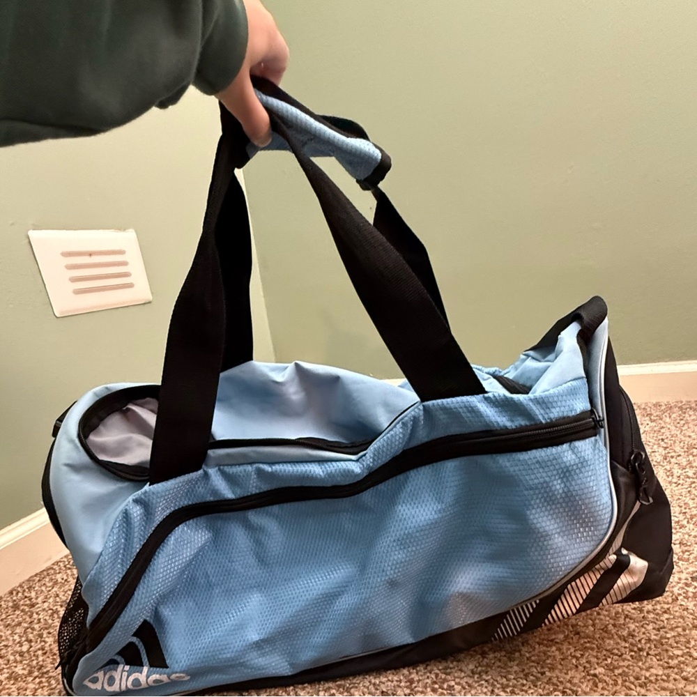 ADIDAS Blue large duffle bag